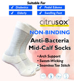 Non-Binding Anti-Bacterial Mid-Calf Socks