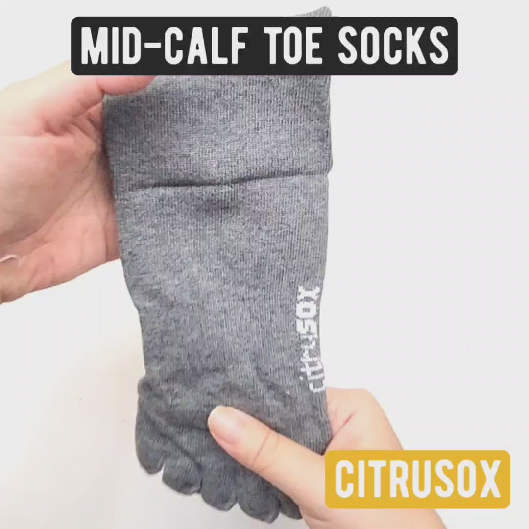 Mid-Calf Cotton Toe Socks