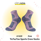 TicTacToe Sports Running Crew Socks