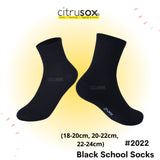 Full Black Cotton School Socks