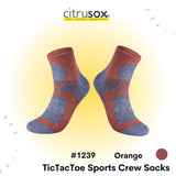 TicTacToe Sports Running Crew Socks