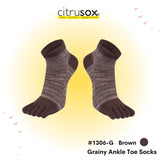 Grainy Ankle Toe Socks
