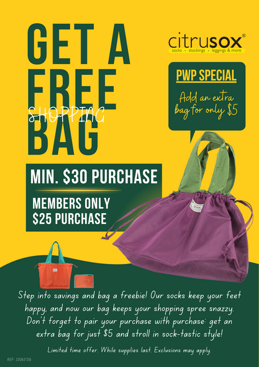 Citrusox Retail Stores Exclusive: Get a FREE Shopping bag with your purchases!