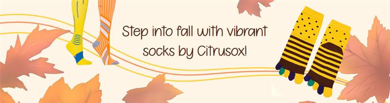 Embrace Fall Fashion with Citrusox: Orange and Yellow Socks for the Season