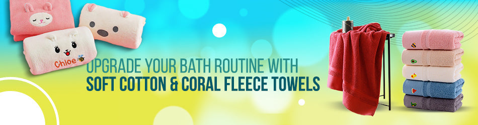 Wrap Yourself in Luxury: Choosing Between Soft Cotton and Coral Fleece Personalized Towels