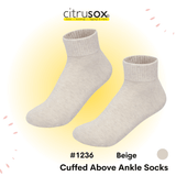 Cotton Cuffed Above Ankle Socks