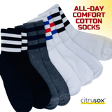 Striped Crew Sports Socks