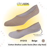 Shallow Loafer Non-Slip Heel Socks