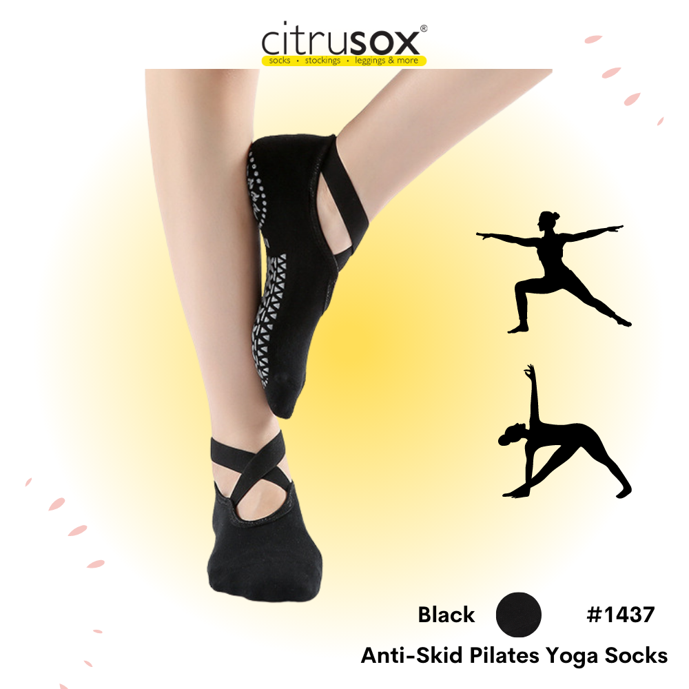 Citrusox Women's Socks -  Anti-Skid Loafer MaryJane Socks - Yoga Reformer Pilates Sports