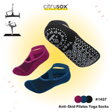 Citrusox Women's Socks -  Anti-Skid Loafer MaryJane Socks - Yoga Reformer Pilates Sports