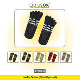 Middle Stripes Loafer Toe Socks (Non-Slip Heel)