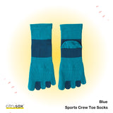 Wrap Around Sports Crew Toe Socks