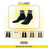 Dual Stripes Sports Crew Toe Socks