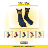 Trio Stripes Patterned Crew Toe Socks