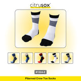 Rolling Stripes Patterned Crew Toe Socks