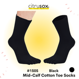 Mid-Calf Cotton Toe Socks