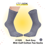 Mid-Calf Cotton Toe Socks