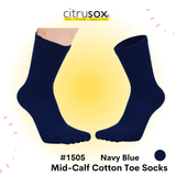 Mid-Calf Cotton Toe Socks