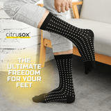 Black Base Business Wear Upper-Calf Toe Socks