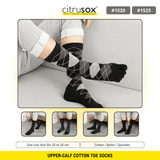 Black Base Business Wear Upper-Calf Toe Socks