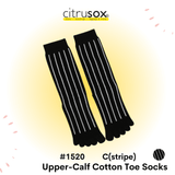 Black Base Business Wear Upper-Calf Toe Socks