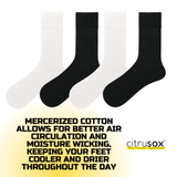 Mercerized Cotton Mid-Calf Socks