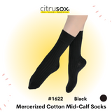 Mercerized Cotton Mid-Calf Socks