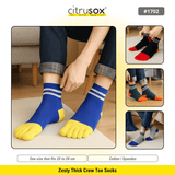 Zesty Thick Cushioned Crew Toe Socks
