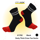 Zesty Thick Cushioned Crew Toe Socks