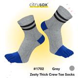 Zesty Thick Cushioned Crew Toe Socks
