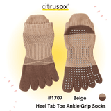 Men Anti-Slip Toe Grip Socks for Pilates, Yoga & Studio Workouts