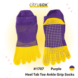 Men Anti-Slip Toe Grip Socks for Pilates, Yoga & Studio Workouts