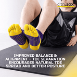 Men Anti-Slip Toe Grip Socks for Pilates, Yoga & Studio Workouts
