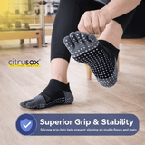 Men Anti-Slip Toe Grip Socks for Pilates, Yoga & Studio Workouts