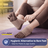 Men Anti-Slip Toe Grip Socks for Pilates, Yoga & Studio Workouts