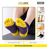 Men Anti-Slip Toe Grip Socks for Pilates, Yoga & Studio Workouts