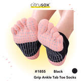 Color block 5-Toe Yoga Pilates Grip Socks