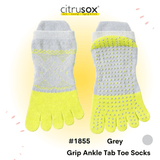 Color block 5-Toe Yoga Pilates Grip Socks