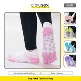Color block 5-Toe Yoga Pilates Grip Socks