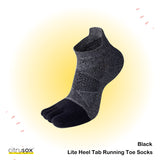 Argyle Diamond Lite Heel Tab Running Toe Socks
