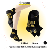 Cushioned Tab Anatomical Left-Right Fit Ankle Running Socks