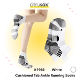 Cushioned Tab Anatomical Left-Right Fit Ankle Running Socks