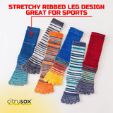 Thick Sports Knee Five Toe Socks