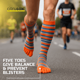 Thick Sports Knee Five Toe Socks