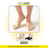 Mesh Thin Non-slip Heel No-Show Loafer Men Toe Socks