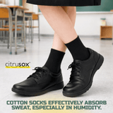 Full Black Cotton School Socks