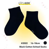 Full Black Cotton School Socks
