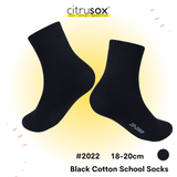 Full Black Cotton School Socks