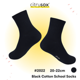Full Black Cotton School Socks