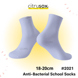 Full White Anti-Bacterial Combed Cotton School Socks